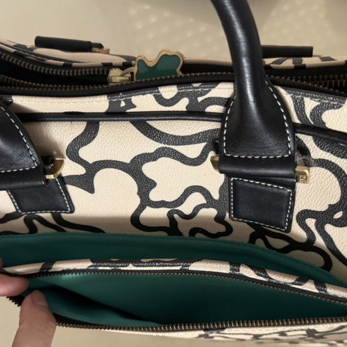Tous laptop briefcase like new, 42-30-8cm, beige and black pattern