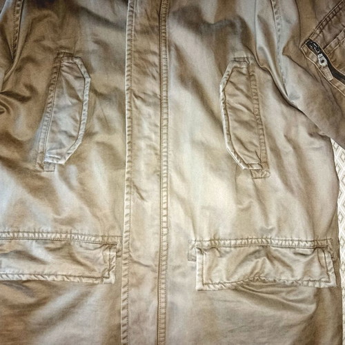 Men's beige winter long jacket like new, size L-XL