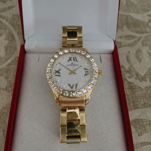 Jacques Lemans women's wristwatch Rome 1-1517ZC like new, gold color