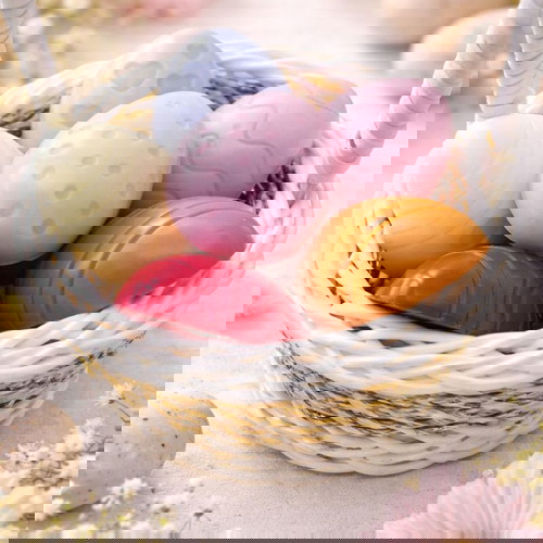 Wax melts αβγουλάκια πασχαλινά σε καλαθάκι καινούργια