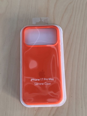 Apple iPhone 17 Pro Max silicone case, orange