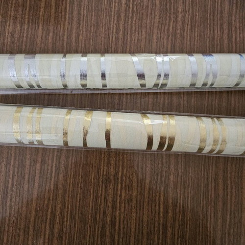 Wrapping paper new, two pieces with gold and silver details