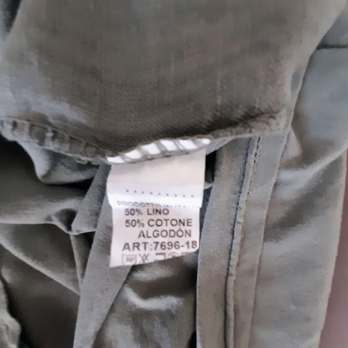 Linen and cotton summer blouse like new, size M/L, military green
