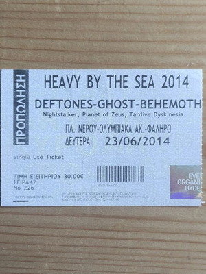 Heavy By The Sea Festival Ticket 2014 like new