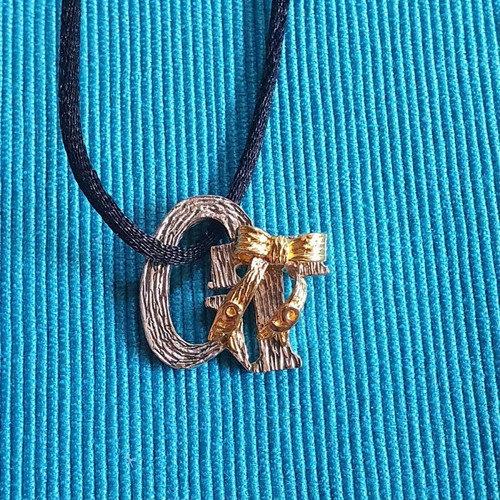 Silver 950 pendant GT Tsangarakis 1999, like new, silver and gold