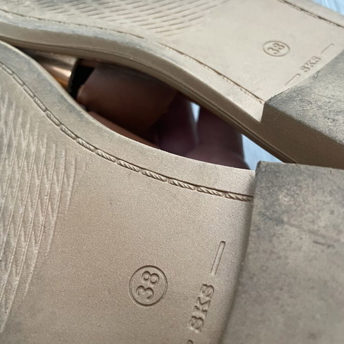 Zizel leather slippers used size 38 with soft insole and non-slip sole