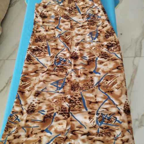 Vintage maternity dress abstract earthy print size L-XL like new
