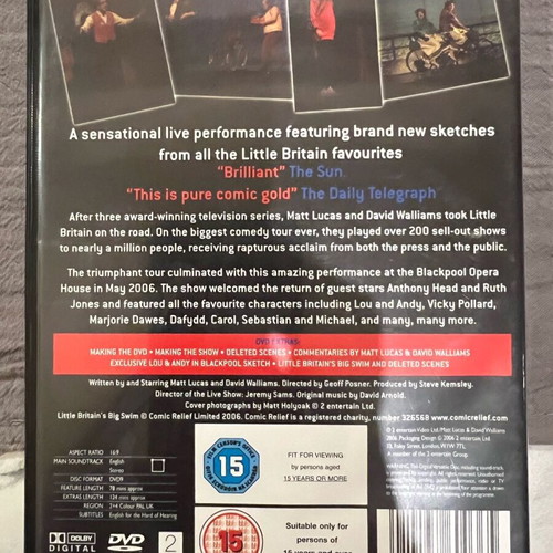 Little Britain Live DVD like new