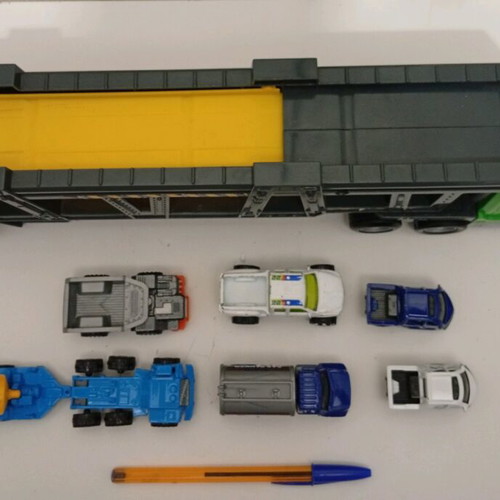 Matchbox Speedway Transport Truck μεταχειρισμένη νταλίκα με σετ οχημάτων
