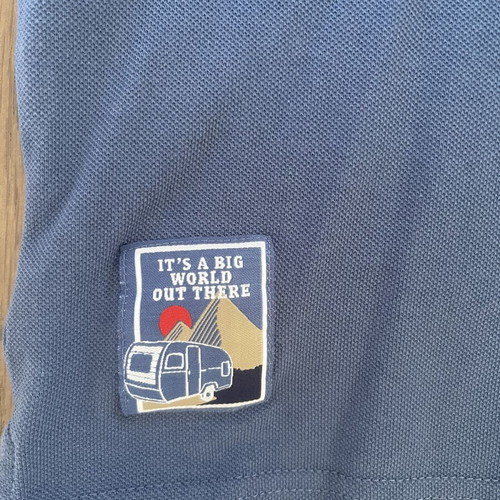 Mayoral boys' polo shirt and cargo shorts set like new, beige and blue