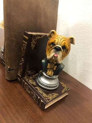 Bookends 2 with handmade binding and leather notebook new