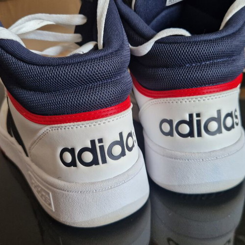 Adidas Hoops 3.0 men's sneakers like new, size 44.5, white and blue