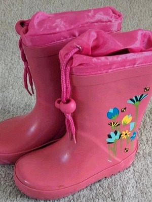 Sterntaler pink rain boots used size 24