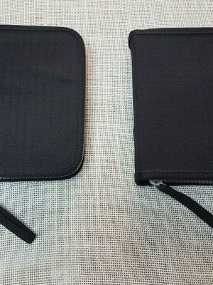 CD/DVD wallet cases used, 2 pieces, 20 slots each, black