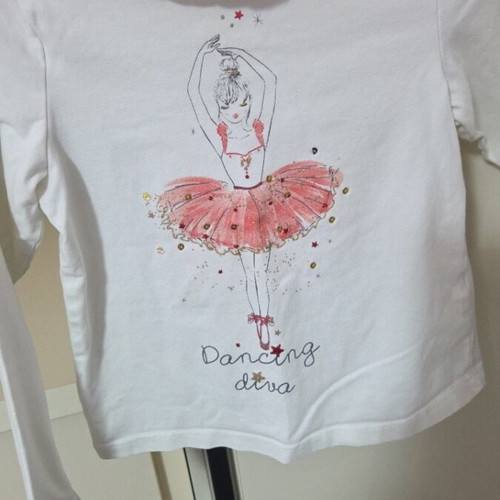 Orchestra long-sleeve blouse size 5 years 110 cm like new, white