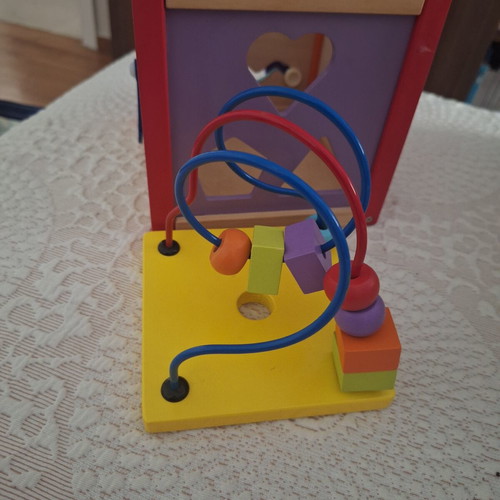 Wooden educational cube toy like new