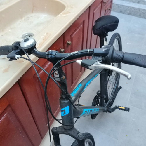 Trekking bicycle like new, blue, men's, with gears