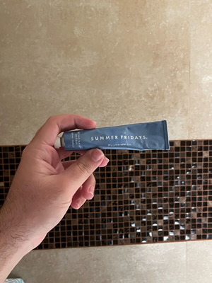 Summer Fridays Jet Lag hydrating mask used