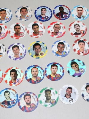 Cheetos football pogs collection