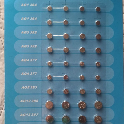 Batteries new, pack of 40 for various uses