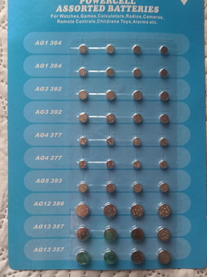 Batteries new, pack of 40 for various uses