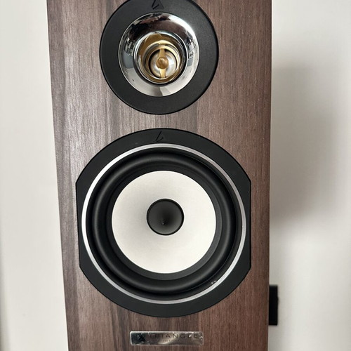Triangle Esprit Titus ez bookshelf speakers with Triangle S02 stands, chestnut
