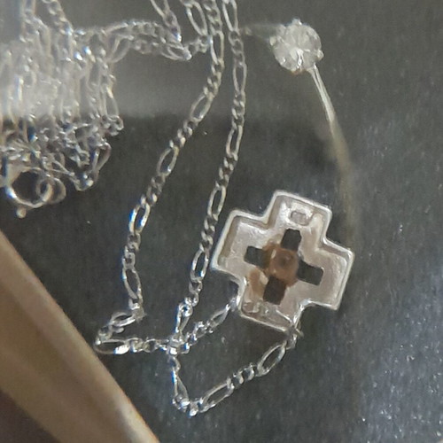 Vintage 925 set cross and engagement ring like new