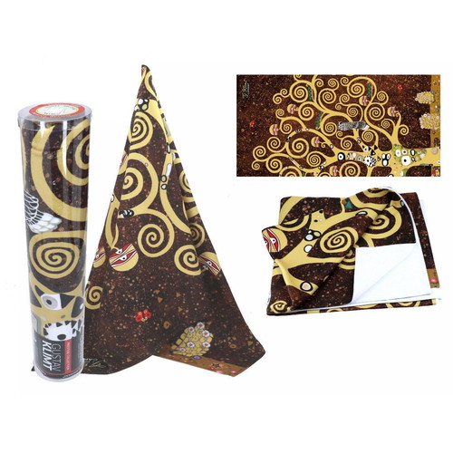 Towel with Klimt Tree of Life artwork new, 70x140 cm