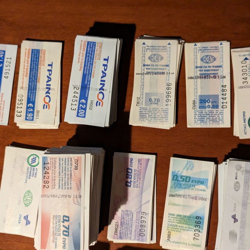 Collectible tickets Metro Isap Trainose Oasa