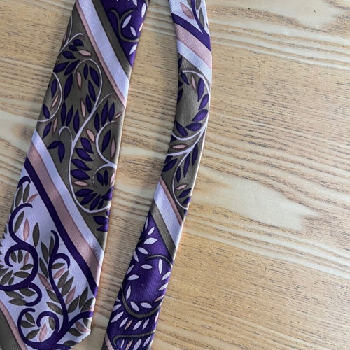 Tseklejis Vintage 70s Woven Pure Silk Tie, excellent condition