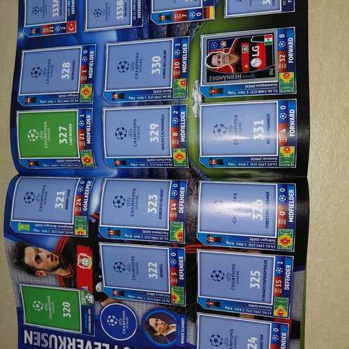Topps Champions League sticker album used 2015-2016