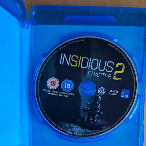 Insidious: Chapter 2 Blu-Ray like new, horror thriller with subtitles