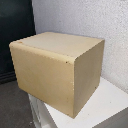 Vintage 80s' filing cabinet used, hard plastic with 4 drawers