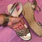 Zara gold platform sandals like new, size 40