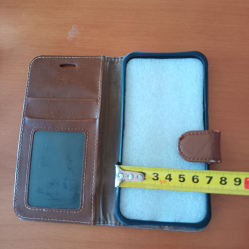 Labato leather phone case book type used 14.5x10 cm