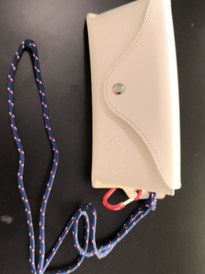 Vuarnet leather sunglasses case with box, new, white