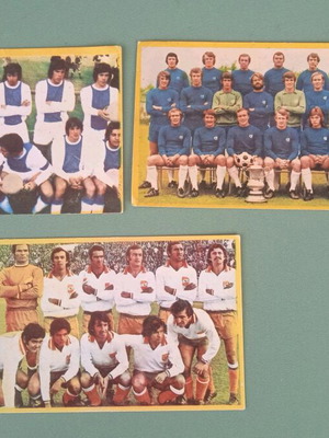 Football cards used, pack of 3 pieces