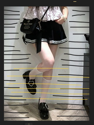 Jean shorts skirt new, high waist with wide legs, elastic waist
