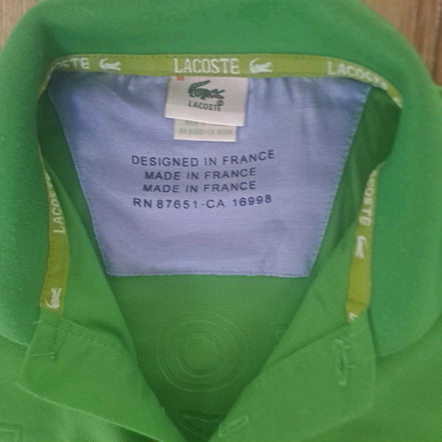 Lacoste polo men's shirt like new, size M, green