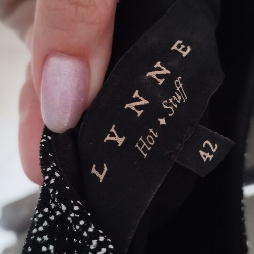 Lynne mini dress like new, size 42, black with white and pink gold details