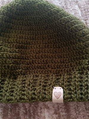 Handmade unisex knit cap new green