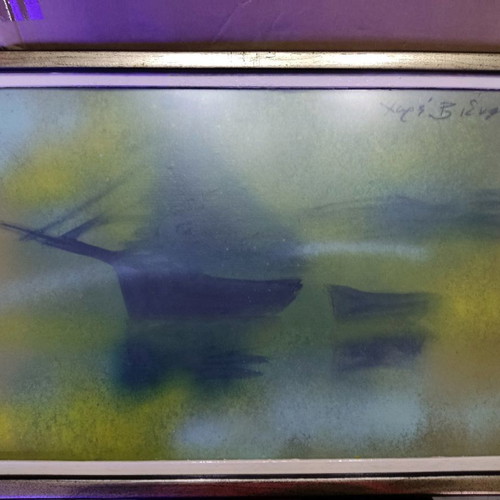 Chara Viena artwork used, mixed media, ship theme