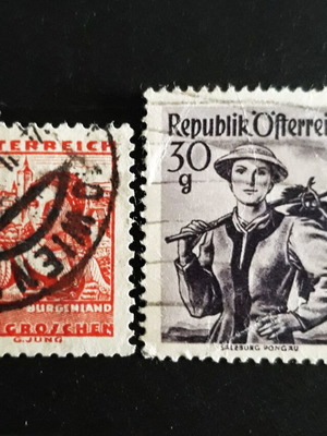 Αυστρία 1934 & 1948 γραμματόσημα με γυναίκες σαν καινούργια