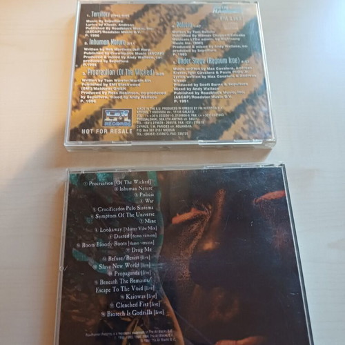 Sepultura Blood Rooted and Natural Born Blasters CDs, metal