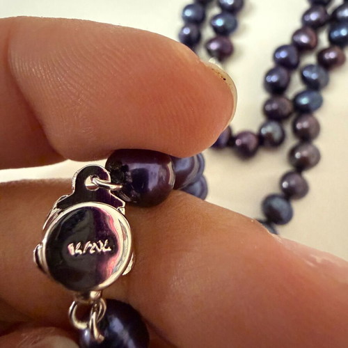 Zenzhu pearl set like new, purple