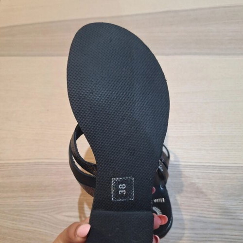 Black sandals size 38, worn once