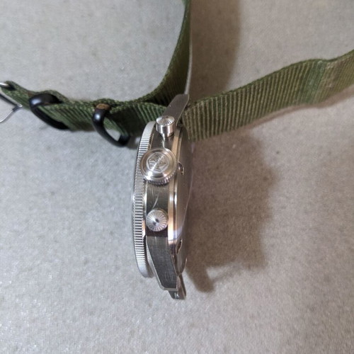 San Martin Chronograph Watch new, quartz, pilot style, 39mm