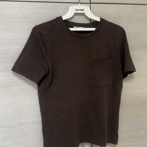 Zara choco brown cotton t-shirt size M like new