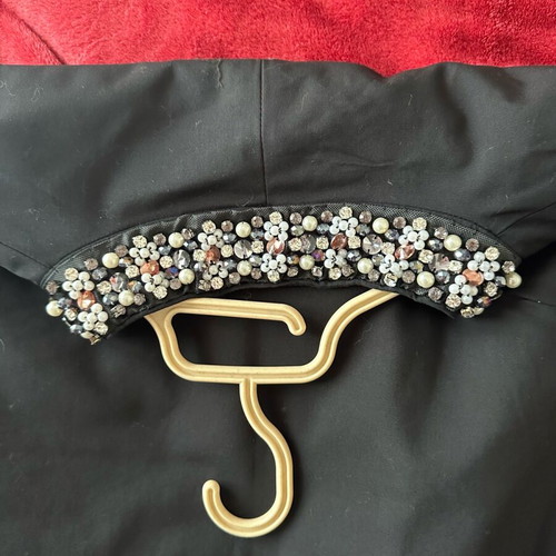 Access black dress like new with crystals