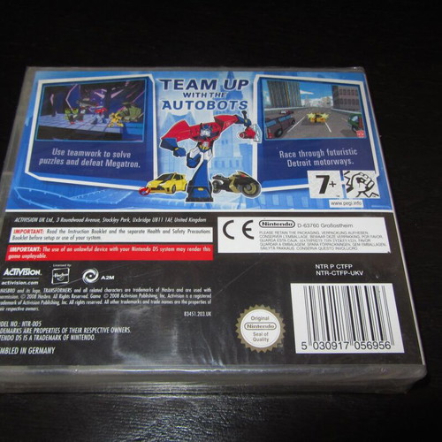 Transformers Animated The Game Nintendo DS new sealed